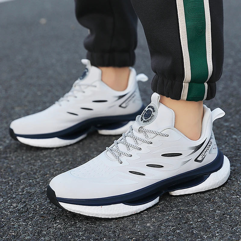 Men's Lightweight Casual Sneakers Four Seasons New Breathable Soft Sole Outdoor Racing Running Shoes Student Speed Sports Shoes