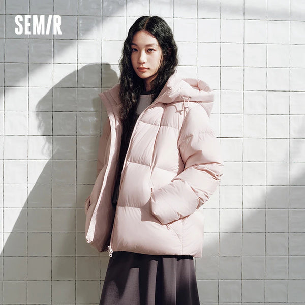 អាវធំ Semir សម្រាប់បុរសនិងស្ត្រី ៩០ ភាគរយ ធ្វើពីរោមចៀម មានក្រណាត់ មានកំដៅ និងការពារទឹក ឆ្នាំ ២០២៦ សម្រាប់ពាក់ប្រចាំថ្ងៃក្នុងរដូវរងាថ្មី