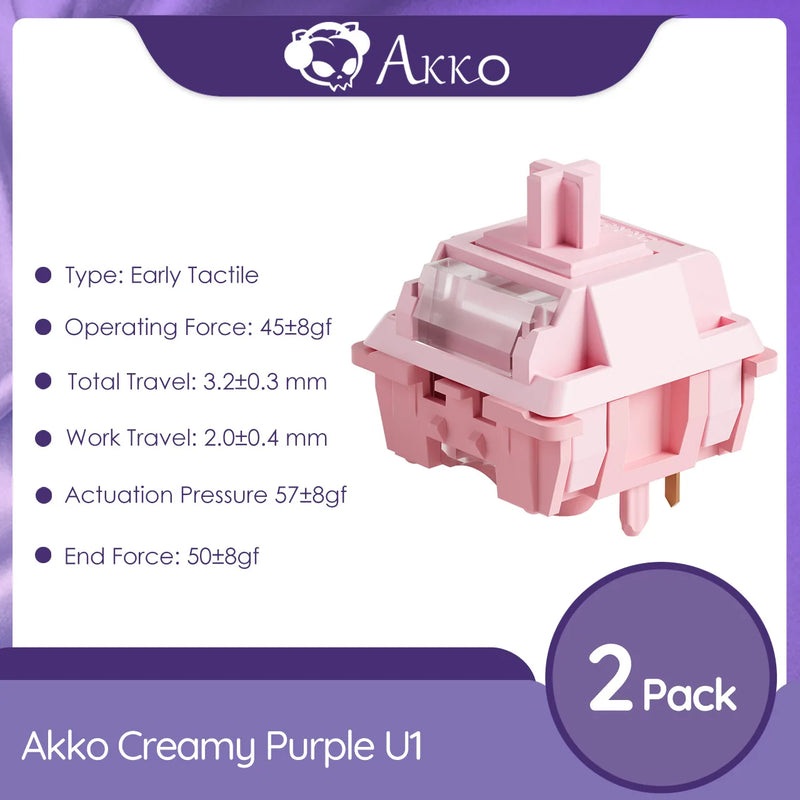 Akko Tactile Mechanical Keyboard Switch U1 Series Creamy Purple