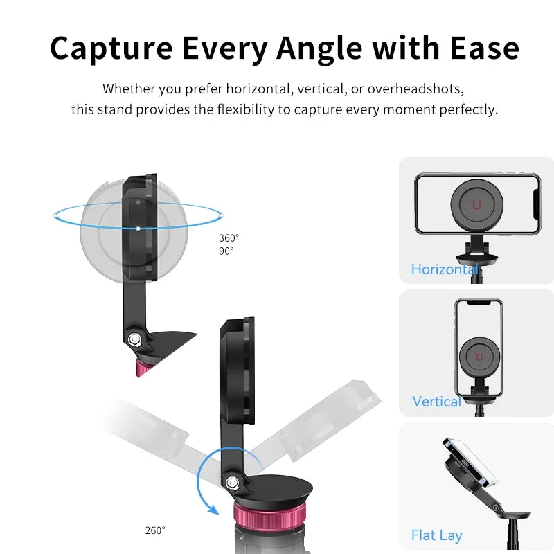 Ulanzi MT-84 1.53M Magsafe Selfie Stick Tripod ជើងទម្រ សម្រាប់ ថត រូប Selfie ជាមួយ ប៊្លូធូស និង ឧបករណ៍ បញ្ជា ពីចម្ងាយ សម្រាប់ ការ ផ្សាយ ផ្ទាល់ Vlog របស់ iPhone 16 15