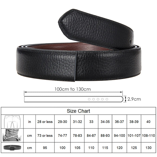 VATLTY 29mm Leather Belt Strap for Men and Women High-quality Genuine Cowhide Belts Fashion Thin Belt Without Buckle Male Gift