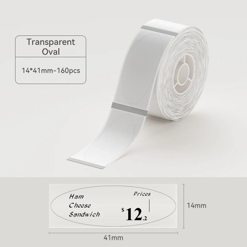 1 Roll Niimbot Transparent Label Sticker Scratch-Resistant Anti-Oil Label Paper for D11 D110 D101 H1S Thermal Label Printer