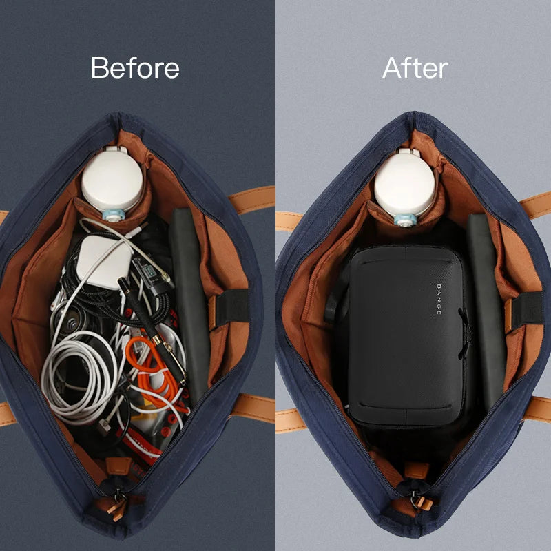 BANGE Portable Digital Pouch Organizer Bag Waterproof Small Electronics Organizer Pouch for Cables, Phone and Switch Game Card
