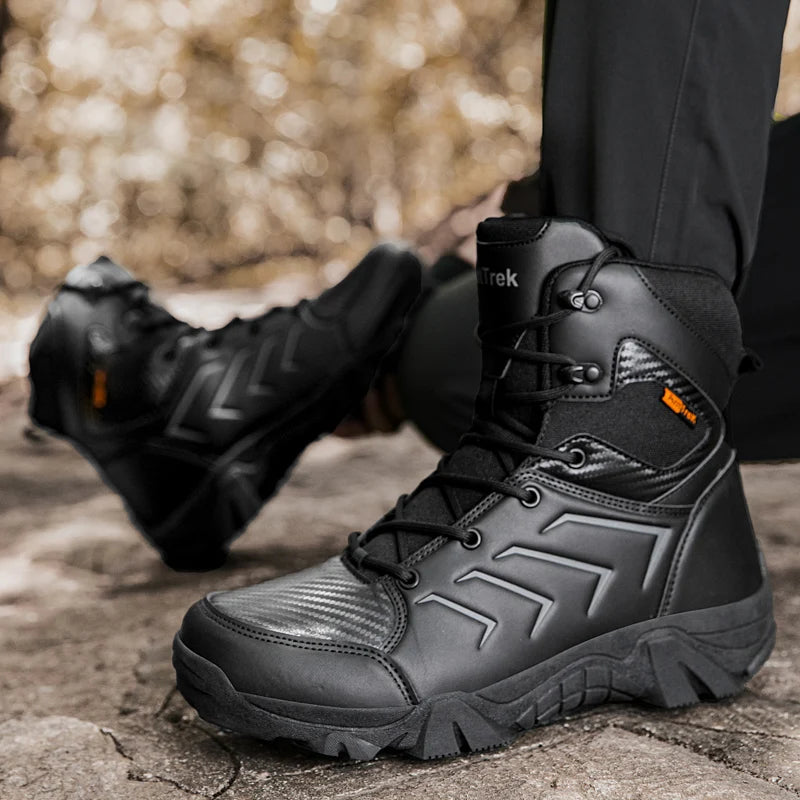 Men's Combat Boots Four seasons Light Breathable Casual Hiking Walking Boots Outdoor Jungle Anti-slip High top Training Boots
