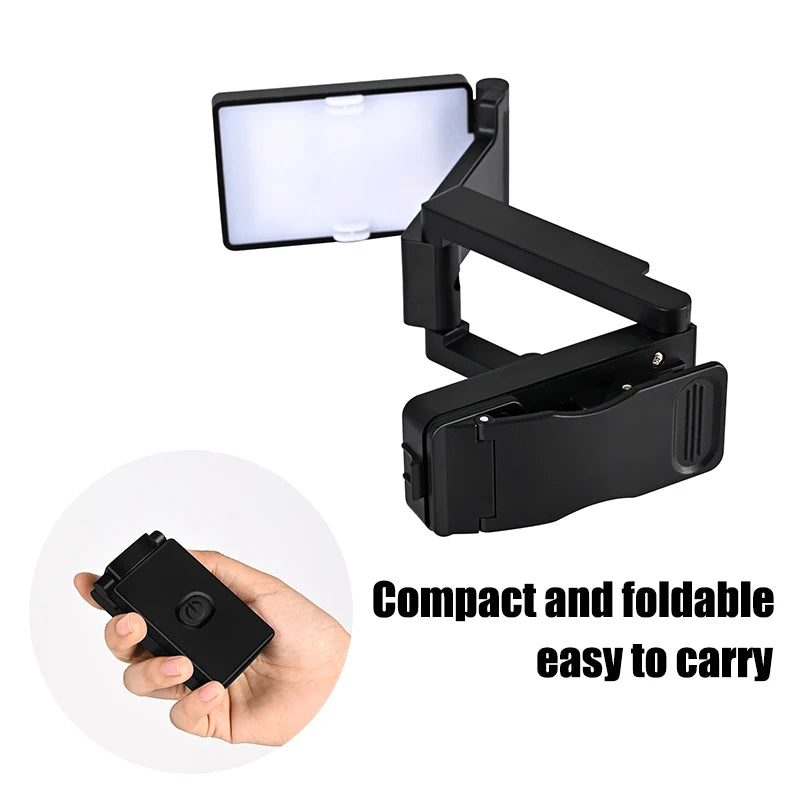 Clamp on Reading Light Rechargeable Foldable Multi-Angle Mini Portable Wireless Desk Lamp Suitable for Reading And Camping