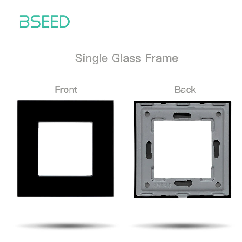 BSEED Zigbee Touch Switch Function Part Glass Panel Smart Dimmer Curtain Switch DIY Part Zigbee Tuya Socket Parts With Neutral