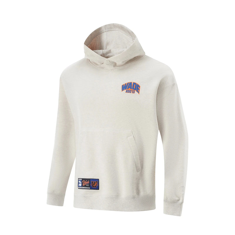 Li-Ning Men's Wade Hoodie WARM AT Winter Fleece Loose Fit 74%Cotton 26%Polyester Leisure Hooded LiNing Sweatshirt Tops AWDV887