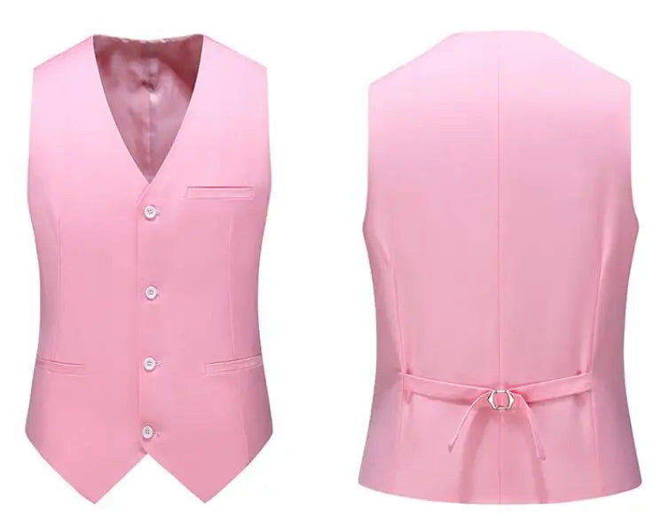 Asian Size Men's Sleeveless Vest, Single-breasted V-neck Vests Jacket, 26 Colors Can Choose From Waistcoat.