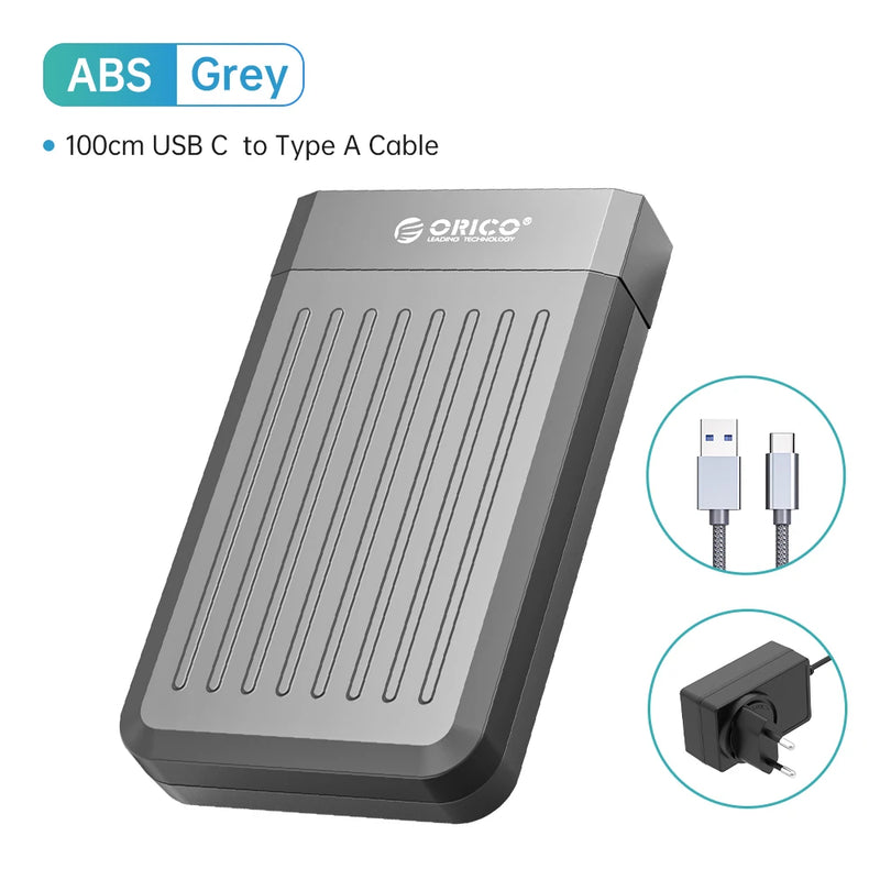 ORICO 3.5" HDD Case SATA to USB C 6Gbps External Hard Drive Case for 3.5 inch HDD Enclosure with 12V Power Adapter