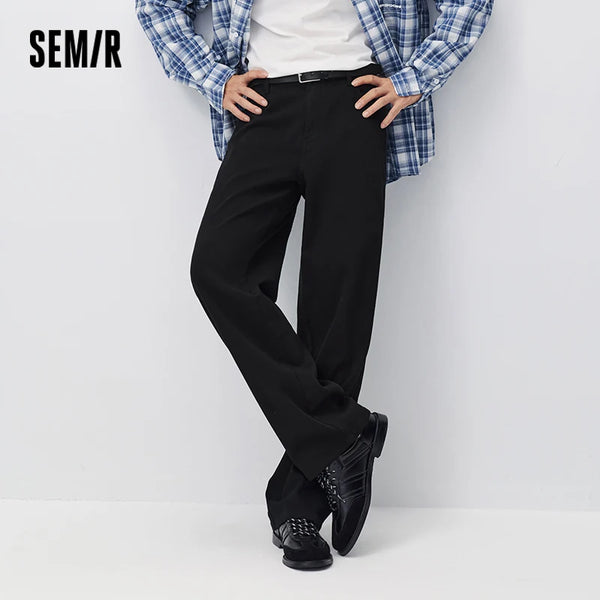 ខោខូវប៊យបុរស Semir រាងស្លីម ជើងត្រង់ រចនាតិចតួចបំផុត អាចប្រើប្រាស់បានច្រើនយ៉ាង រដូវរងាថ្មី ឆ្នាំ២០២៦ ស្លៀកប្រចាំថ្ងៃ ស្ទីលធម្មតាក្នុងទីក្រុង