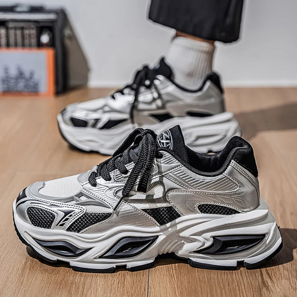 Chunky Sneakers Four Seasons New Men's Breathable lightweight Soft Sole Comfort Outdoor Fashion Casual Speed Running Sports Shoe
