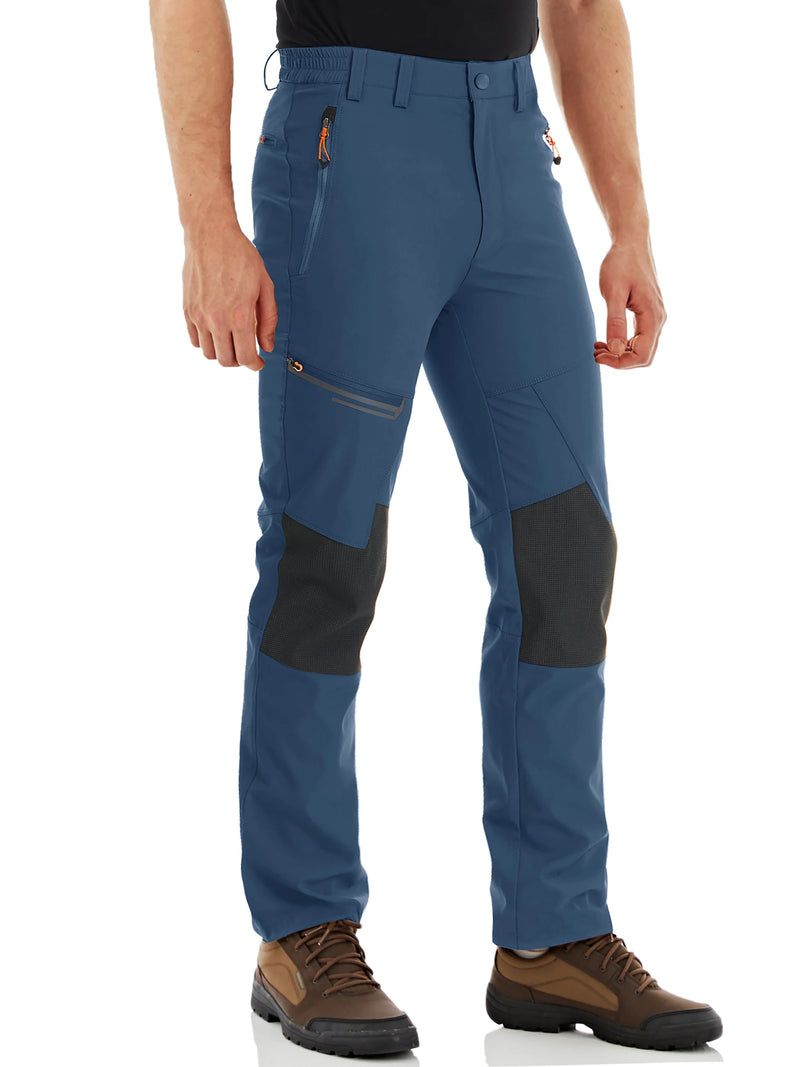 TACVASEN Men's Summer Outdoor Pants Quick Dry Lightweight Hiking Camping Pants Multi-Pockets Rip-stop Fishing Mountain Trousers