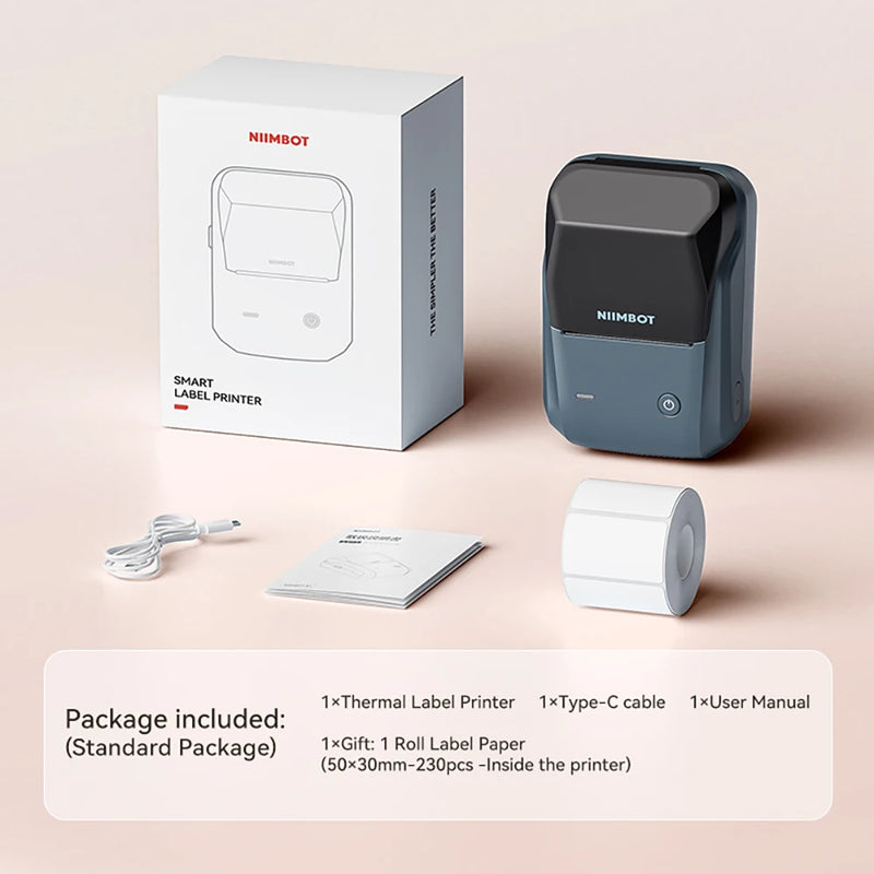 Niimbot B1 Portable Cosmetics Label Printer Wireless  Label Maker Multifunctional Self-adhesive Pocket Label Machine