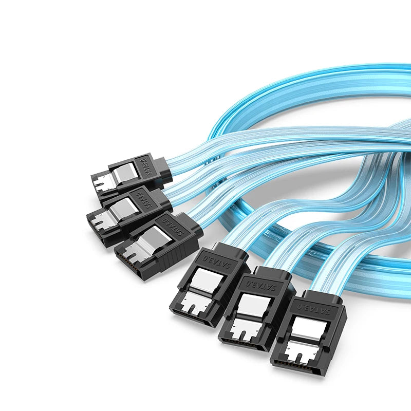 ORICO SATA 6Gbps HDD Data Cable with Locking Latch SATA HDD Splitter Cable 1/3/4/5/6 Ports for SATA HDD SSD CD Driver Server