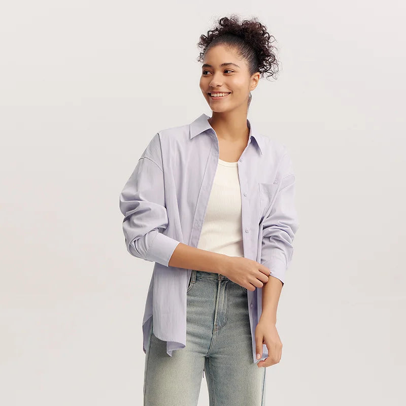 Semir Elegant Shirt Women Long Sleeve Solid Color Blouse Short Vest Two Piece Set 2026 Spring New Fashion Casual Wear