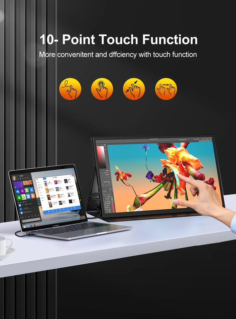 UPERFECT FHD UGame T7 Touchscreen 120Hz Gaming Monitor For PS5 Switch Steam Decks XBOX Laptop PC With HDMI TYPE C HDR IPS Screen