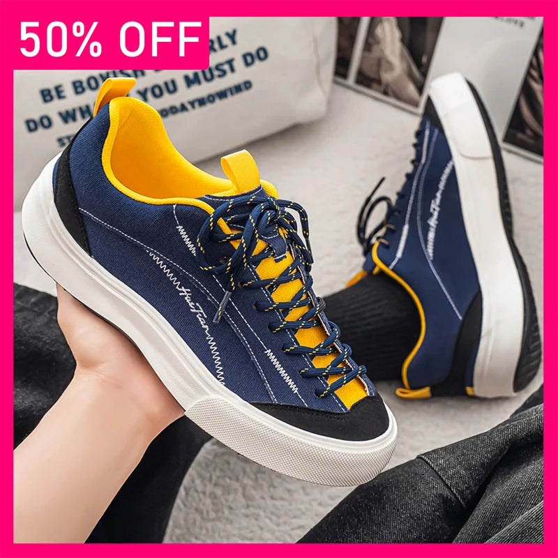 Men Sports Shoes Spring New Flat Bottomed Non Slip Walking Shoes Comfort Versatile Lace Up Breathe Outdoor Fashion Casual Shoes