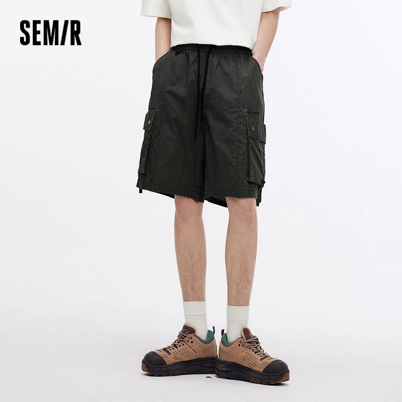 Semir Mens Shorts 2026 Retro Outdoor Workwear Extra Loose Knee Length Casual Trendy Streetwear Soft