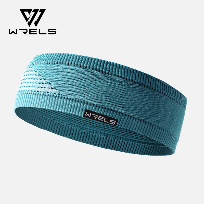 WRELS Sports Headband Breathable Sweatband U Shaped Groove Mesh Widen Hair Band Quick Dry Elastic Men Women Running Headband
