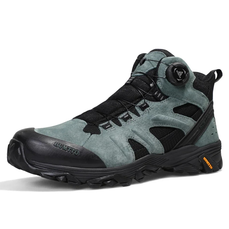 HUMTTO Leather Boots for Men Luxury Designer Hiking Shoes Outdoor Climbing Trekking Sneakers Mens Sports Waterproof Ankle Boots
