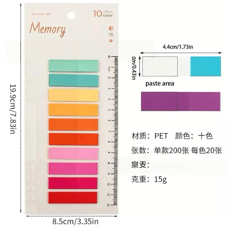 200-3600Sheets Transparent Index Creative Memo Pads Office School Stationery Self-Adhesive Stickers Posted It Sticky Note Pads