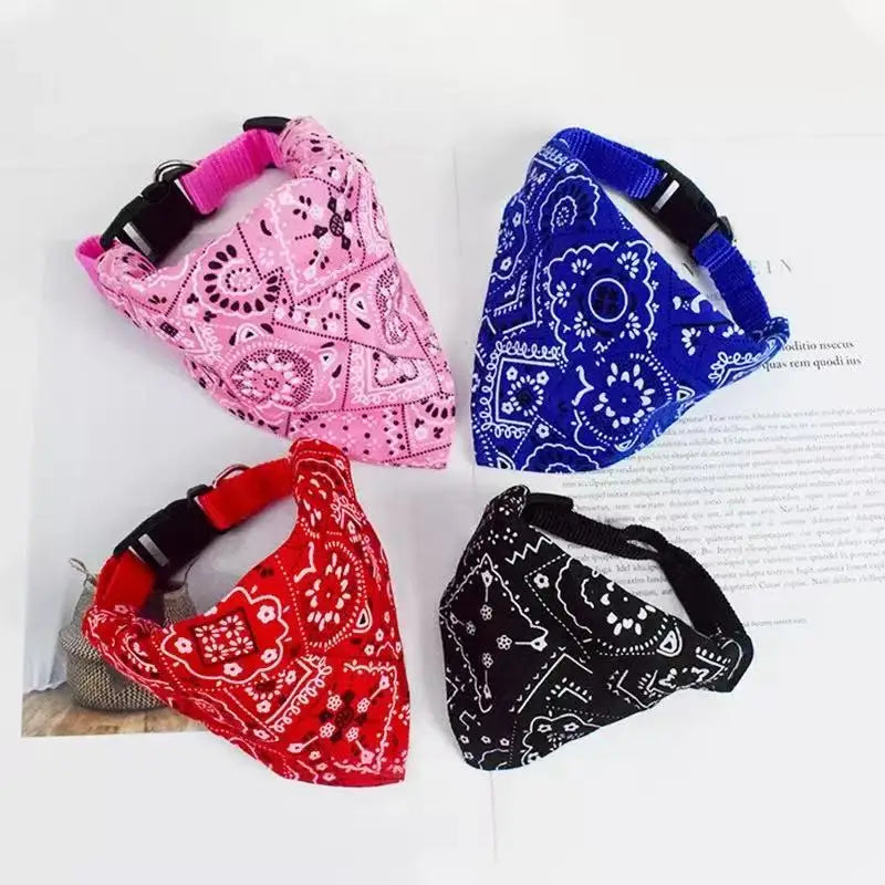 Adjustable Triangular Bandage For Pet Dog Cat Washable Scarf Bandana Collar Bibs Cat Neck Decor Birthday Party Dress Up