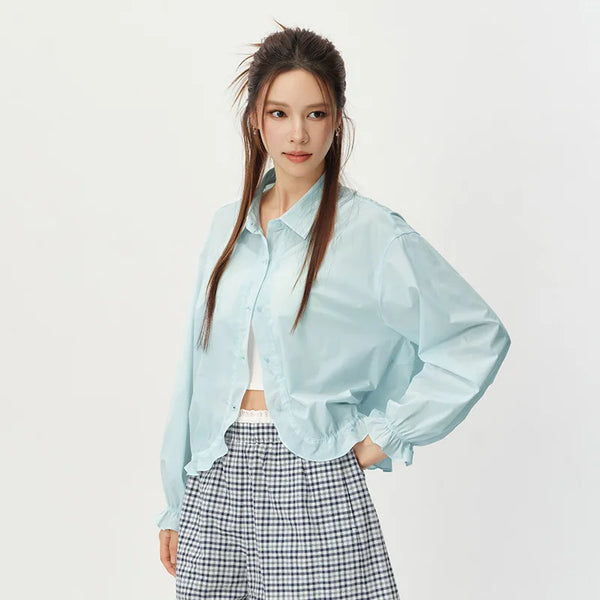 អាវ Semir សម្រាប់នារី ការពារកាំរស្មីយូវី ដៃអាវរាងចង្កៀង អាវធំ រដូវក្តៅ ឆ្នាំ២០២៦