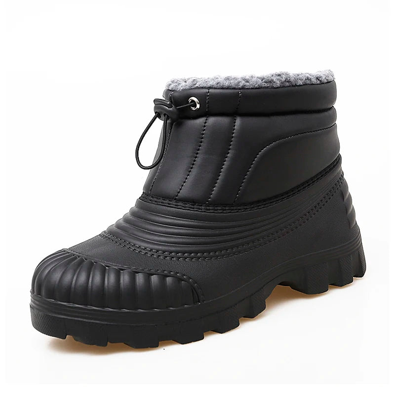 Men's classic retro casual snow boots winter new light warm velvet cotton boots soft sole non-slip comfort outdoor walking boots