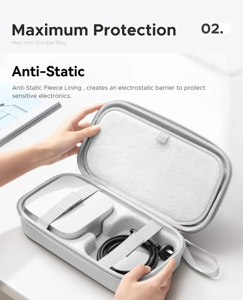ORICO Organizer Travel Case Bag for Mac mini M4/M4 Pro 2024 Portable Carry Case for Cable Charger Mouse Power Bank Accessories