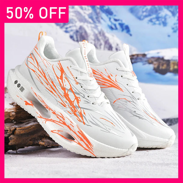 Unisex Sports Shoes Hollow Soft Sole Anti Slip Road Professional Training Shoes New Short Plush Comfortable Winter Running Shoes
