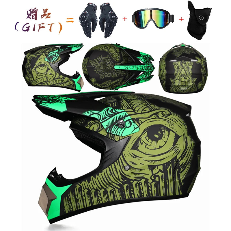 Send 3 pieces gift motorcycle helmet children off-road helmet bike downhill AM DH cross helmet capacete motocross casco