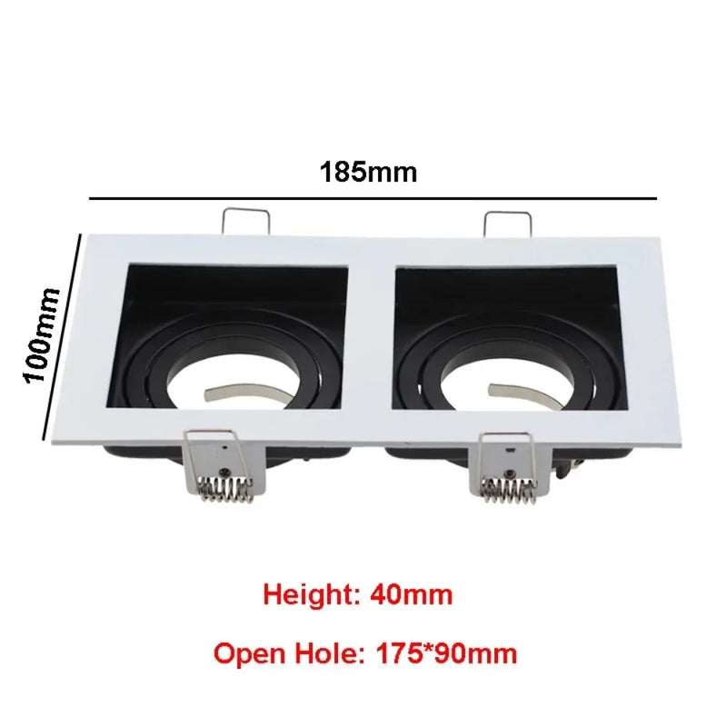 1/10PCS Round Square Recessed LED Downlight Adjustable Ceiling Lamp GU10 MR16 Spot Light Home Living Room Bedroom Lighting
