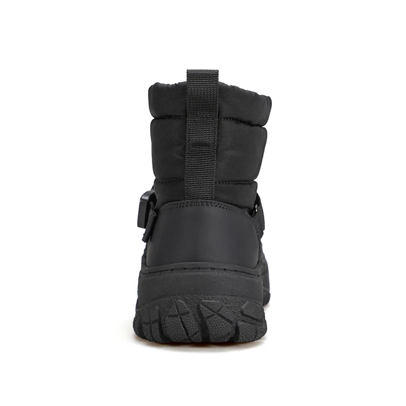 HUMTTO Winter Snow Boots Woman Leather Womens Sneakers Black Hiking Trainers Keep Warm Trekking Boots Outdoor Women Casual Shoes