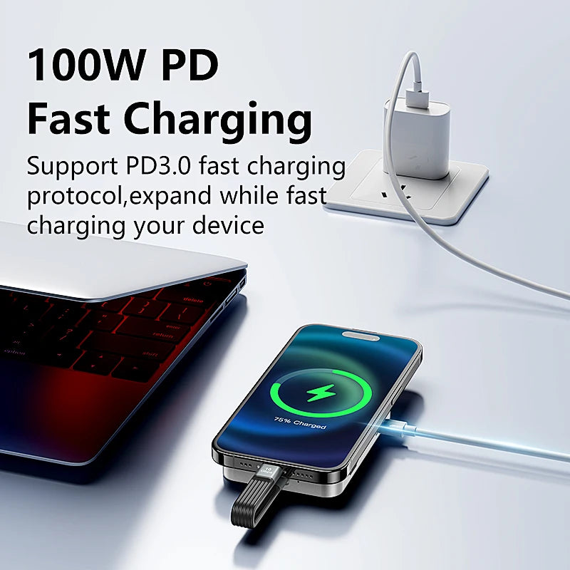 Blueendless 10Gbps Magnetic 2230 2242 2260 2280 M.2 NVME SSD Enclosure Type C USB C DockingStation Hub ជាមួយ 4K 60Hz HDTV PD 100W