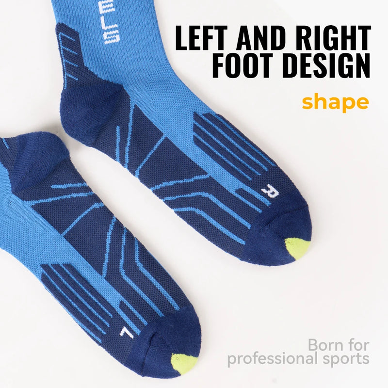 WRELS Sports Socks Arch Support 3D Anti Slip Quick Dry Breathable Cushioned Soccer Gym Training Outdoor Athletic Socks Men Women