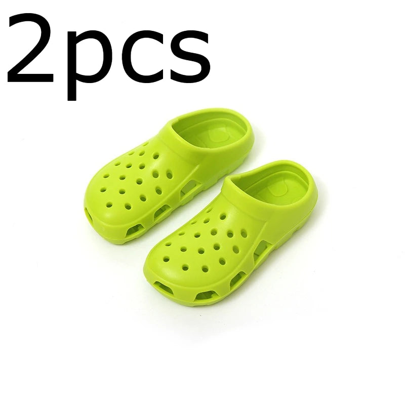 2pcs Colorful Mini Slippers & Toothbrush Storage Box - Wall-Mounted, No-Drill, Durable Plastic Bathroom Organizer
