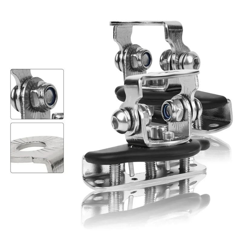 JOYINLED 2Pcs Universal Black Light Bar Mount Bracket Adjustable Hood Pillar Offroad Work Light Clamp