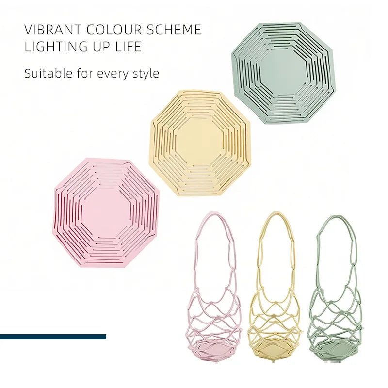 Multi Functional Meal Mat, Silicone Mat, Basket Bag, Dining Table, Dish Mat, Plate Mat, Silicone Mat, Cup Mat, Home Wine Bag