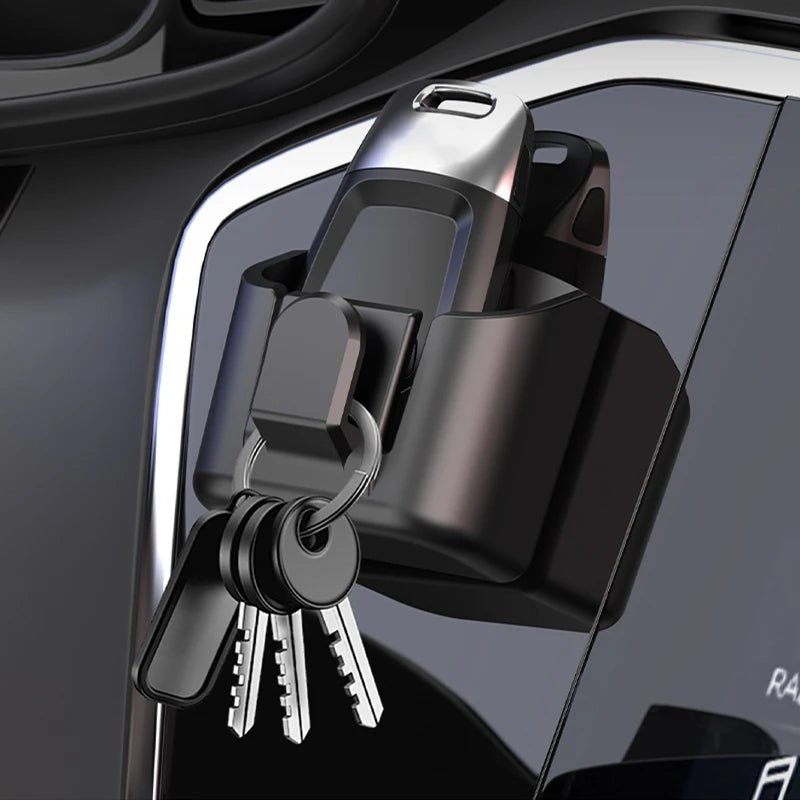 SEAMETAL Car Hooks Key Holder Clip Multifunctional Car Key Box Organizer Adhesive Mount Card Holder for Car Interior Accessories