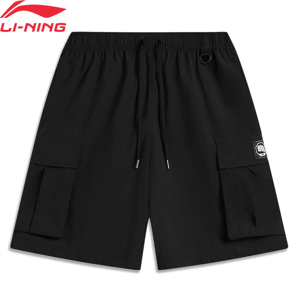 ខោកីឡាបុរស Li-Ning BADFIVE AT DRY FREEZE រាងរលុង ប៉ូលីអាមីត ដែលអាចដកដង្ហើមបាន ខោកីឡាបាល់បោះ LiNing AKSV031
