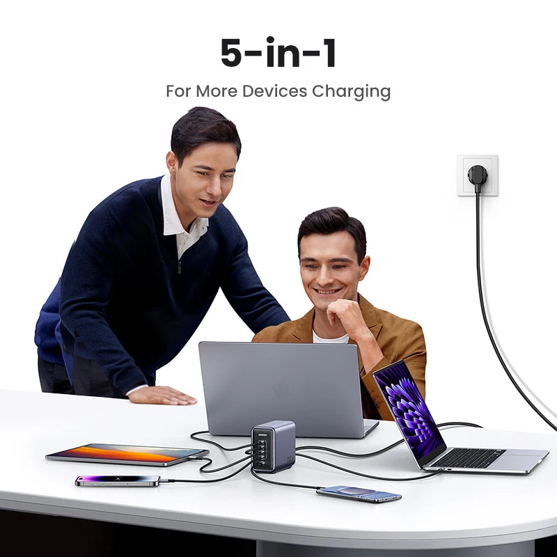 【Korean Plug】UGREEN 300W GaN Charger 5 IN 1 Desktop Charging Station PD3.1 Fast Charger for MacBook Pro iPad Tablet iPhone 18