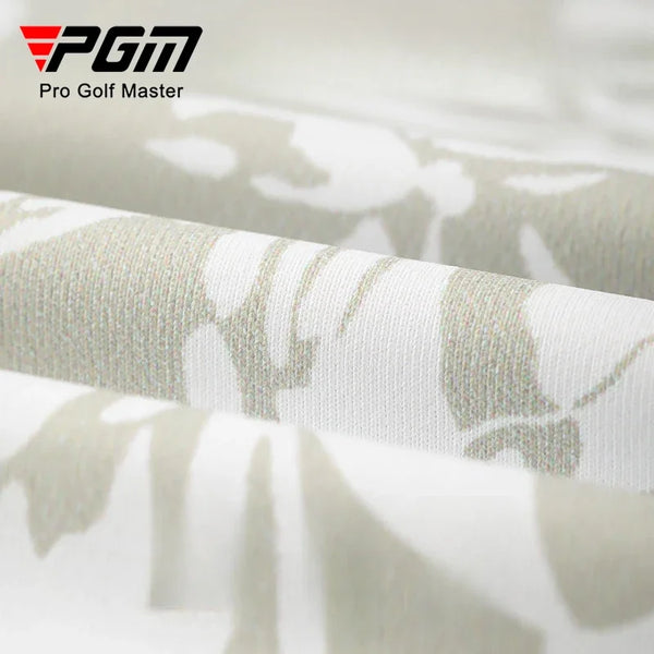 PGM Men Golf Short Sleeved T-shirt with Digital Printing Summer Quick Drying Polo Shirt Top YF806