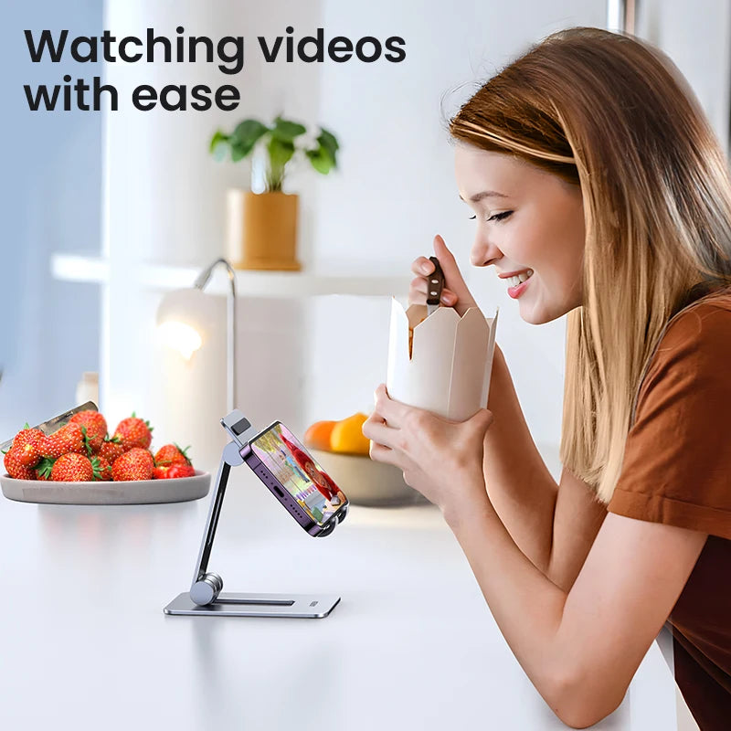 【New】UGREEN Phone Holder Stand Aluminum Mobile Phone Stand For iPhone 16 15 14 Pro Xiaomi Samsung Portable Phone Tablet Holder