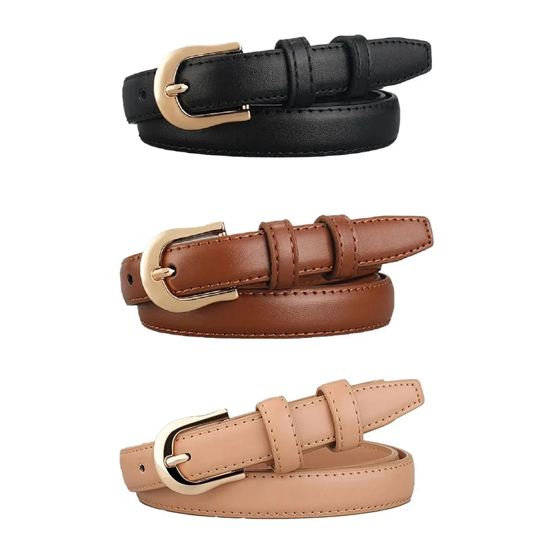 Belt Summer Brown Belt with Fine Matching Western Pants Simple and Versatile Belt New Fashion Decoration