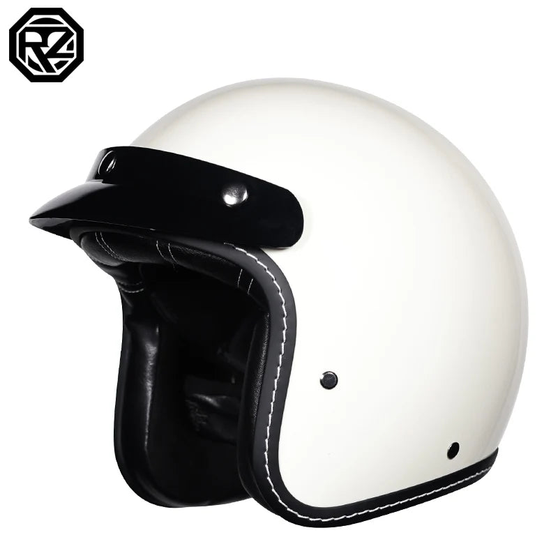 Vintage Motorcycle Helmet Open Face Retro 3/4 Half Helmet Moto Casque Casco Motocicleta Capacete Motocross Para