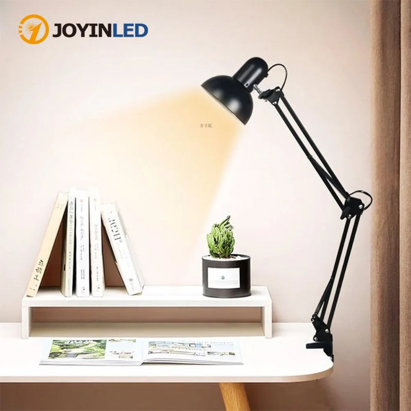 ចង្កៀងតុ LED JOYINLED ដែលអាចលៃតម្រូវបានដោយភ្នែក ជាមួយនឹងភ្លើងអានសៀវភៅពេលយប់ សិក្សា អាន ការងារ កិច្ចការ