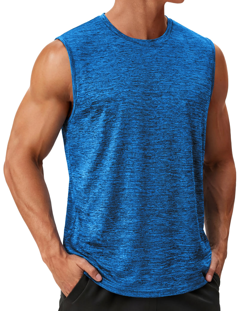 TACVASEN Mens Summer Quick Dry Tank Tops Lightweight Fitness Gym Workout Stretch T-Shirt Soft Comfort Outdoor Running Tee Vest