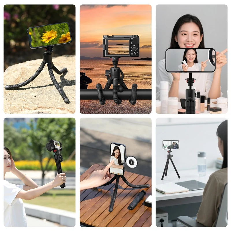 ជើងកាមេរ៉ា Ulanzi MT-30 ដែលអាចបត់បែនបានសម្រាប់កាមេរ៉ា DSLR iPhone ជើងកាមេរ៉ា MagSafe សម្រាប់ការធ្វើដំណើរក្រៅផ្ទះ ការផ្សាយផ្ទាល់ Vlog