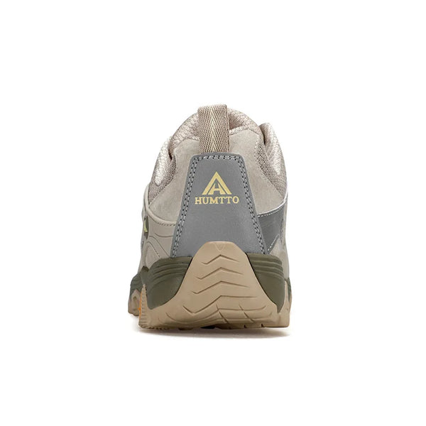 HUMTTO Genuine Leather Men's Sports Shoes Non-slip Hiking Shoes Winter Outdoor Safety Sneakers Breathable Trekking Boots for Men