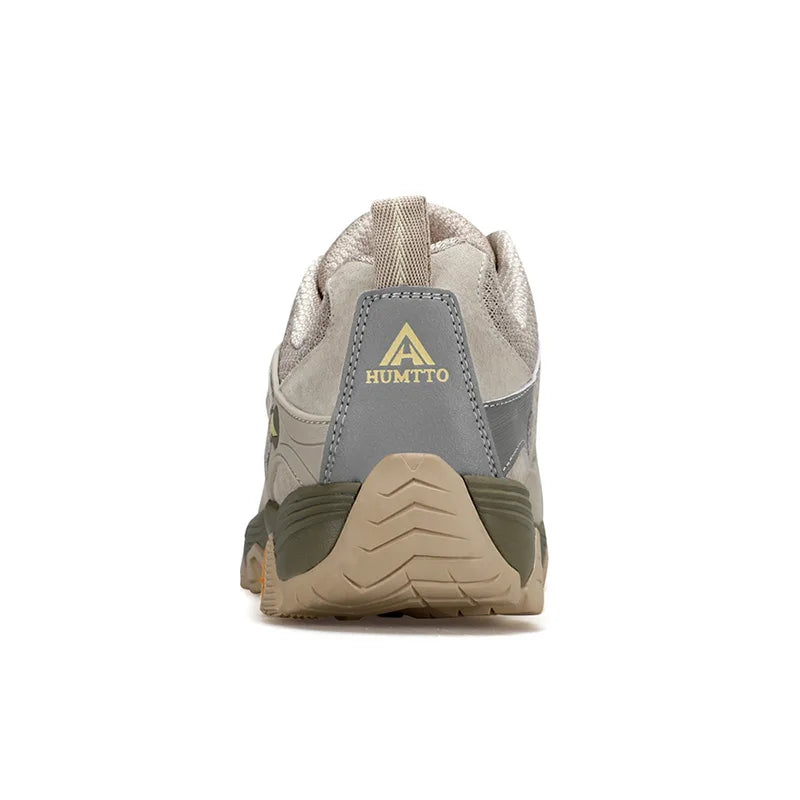 HUMTTO Genuine Leather Men's Sports Shoes Non-slip Hiking Shoes Winter Outdoor Safety Sneakers Breathable Trekking Boots for Men